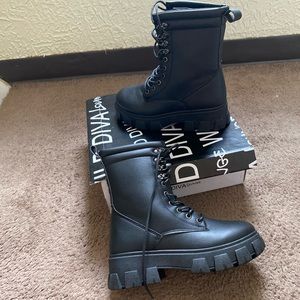 WORN ONCE Combat Boots